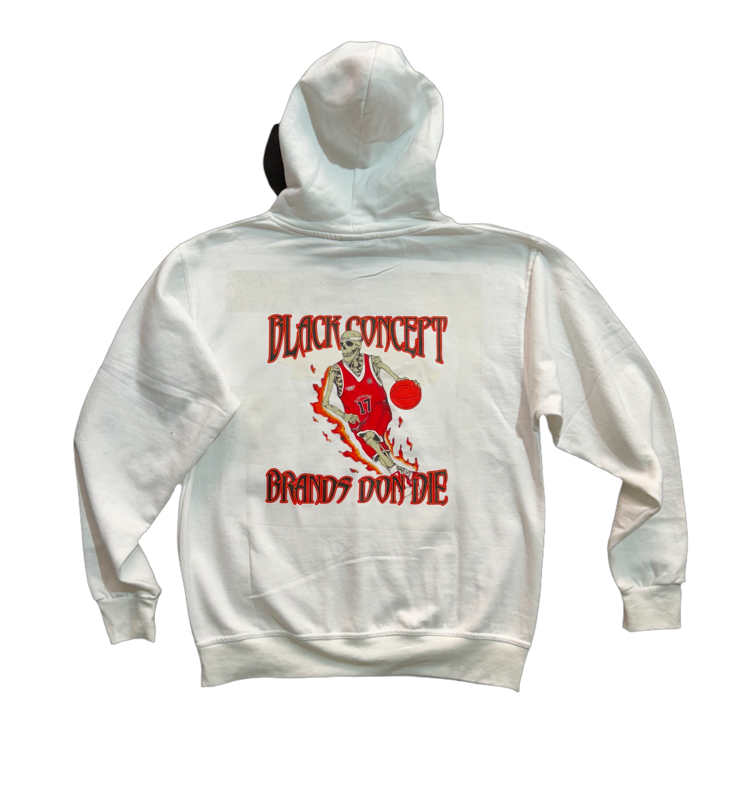 Graphic hoodie basketball skeleton