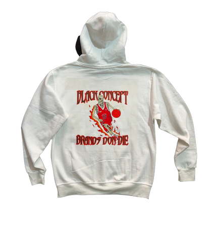 Graphic hoodie basketball skeleton